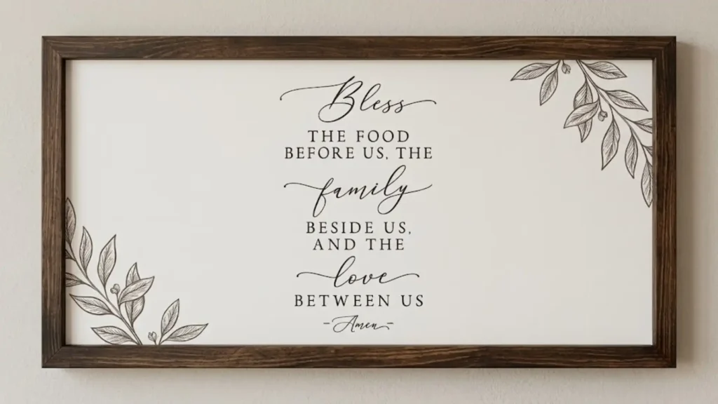 Beautiful Bless Our Food Prayer
