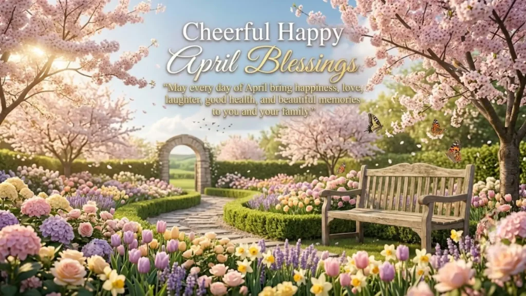 Cheerful Happy April Blessings
