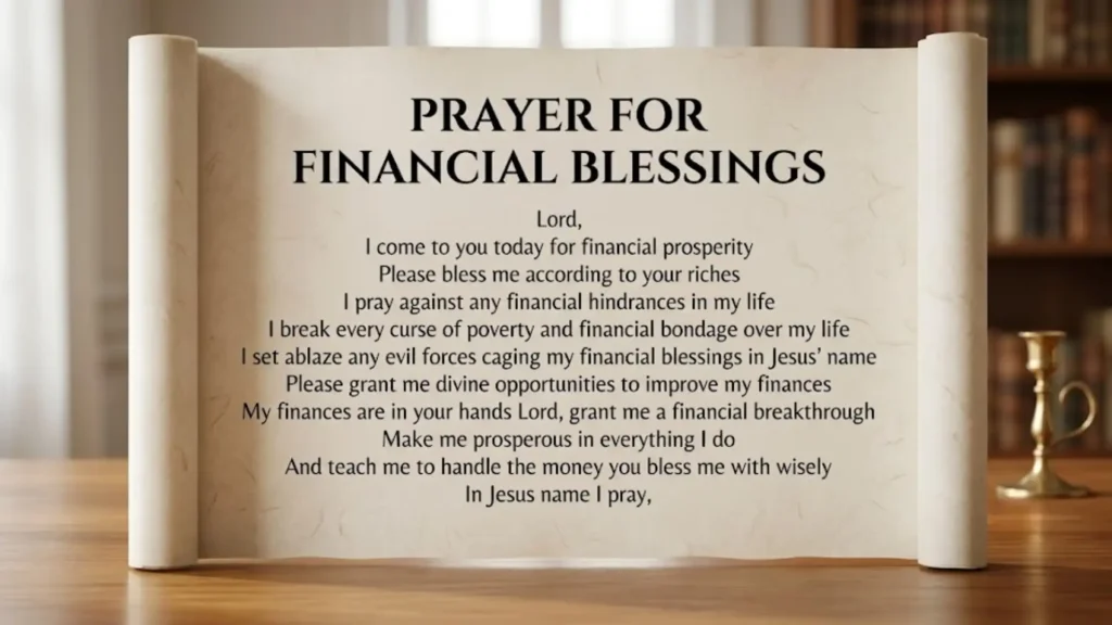 Daily Prayer For Financial Blessing Today