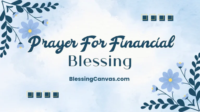 Prayer For Financial Blessing