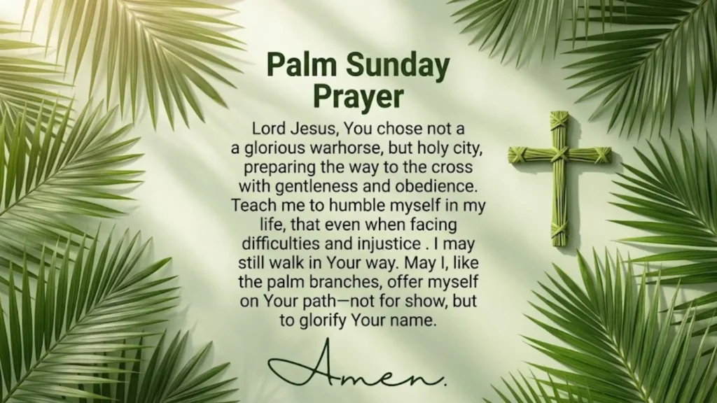 Sacred Palm Sunday Prayer