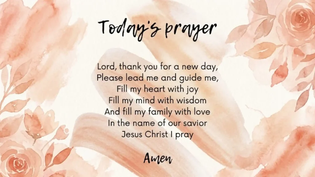 Short Prayer For Today For Peace And Guidance