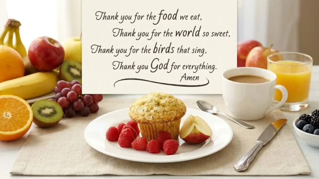 Thankful Prayer For Food